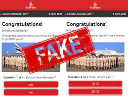 Emirates airline issues warning on fake online promo